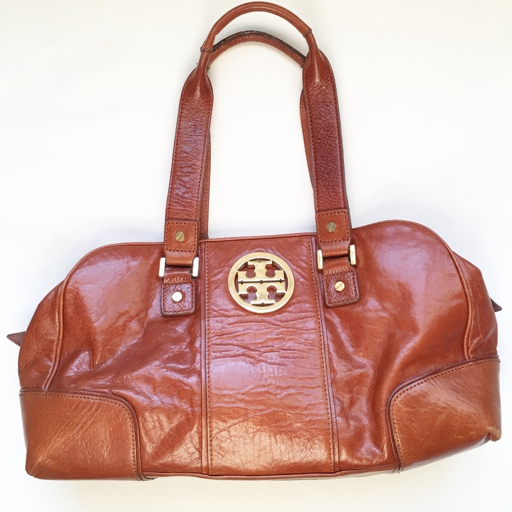 Tory Burch  brown satchel leather bag